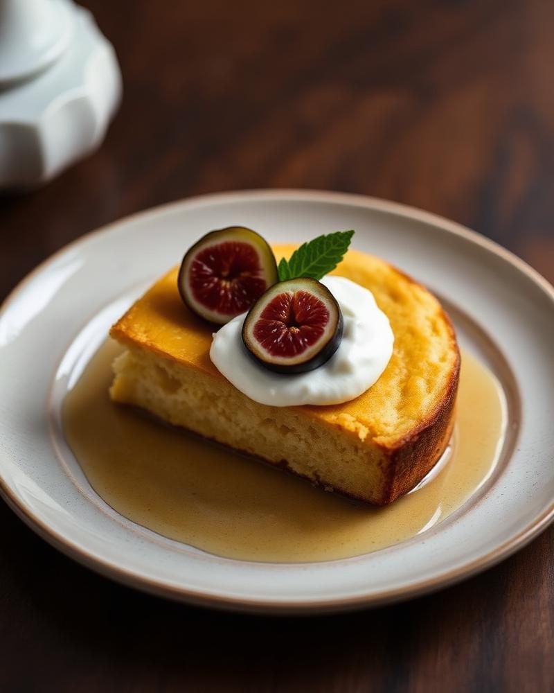 Dessert with candied fruit