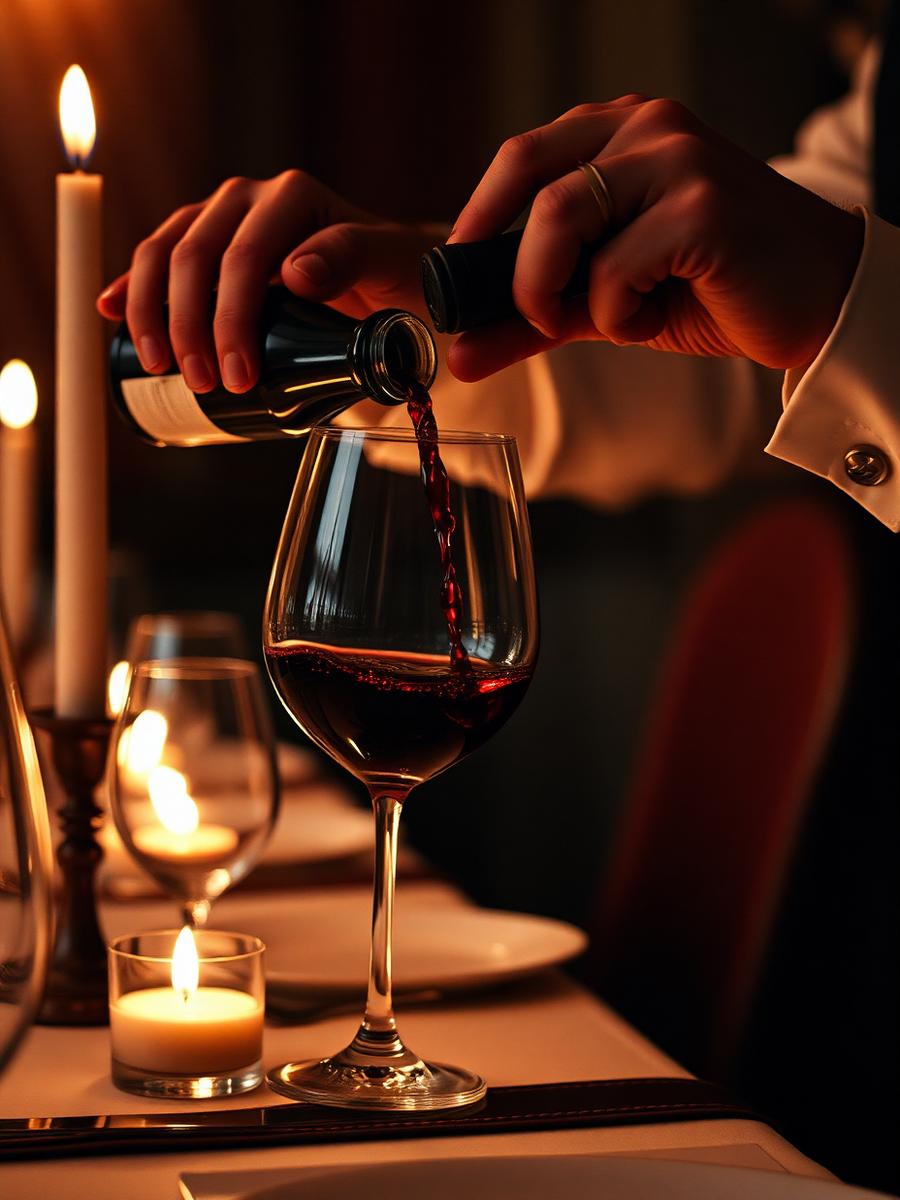 Sommelier pouring wine